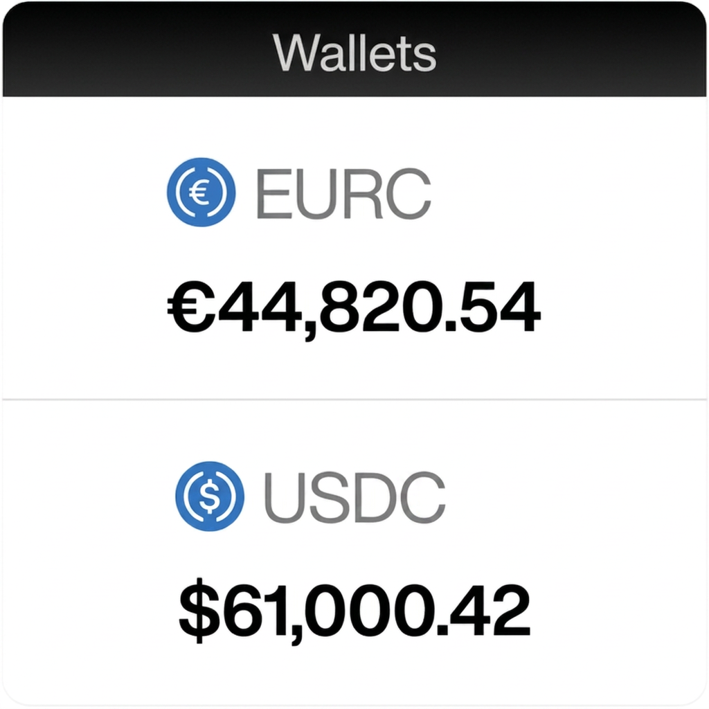 Convert and store crypto, stablecoins and fiat